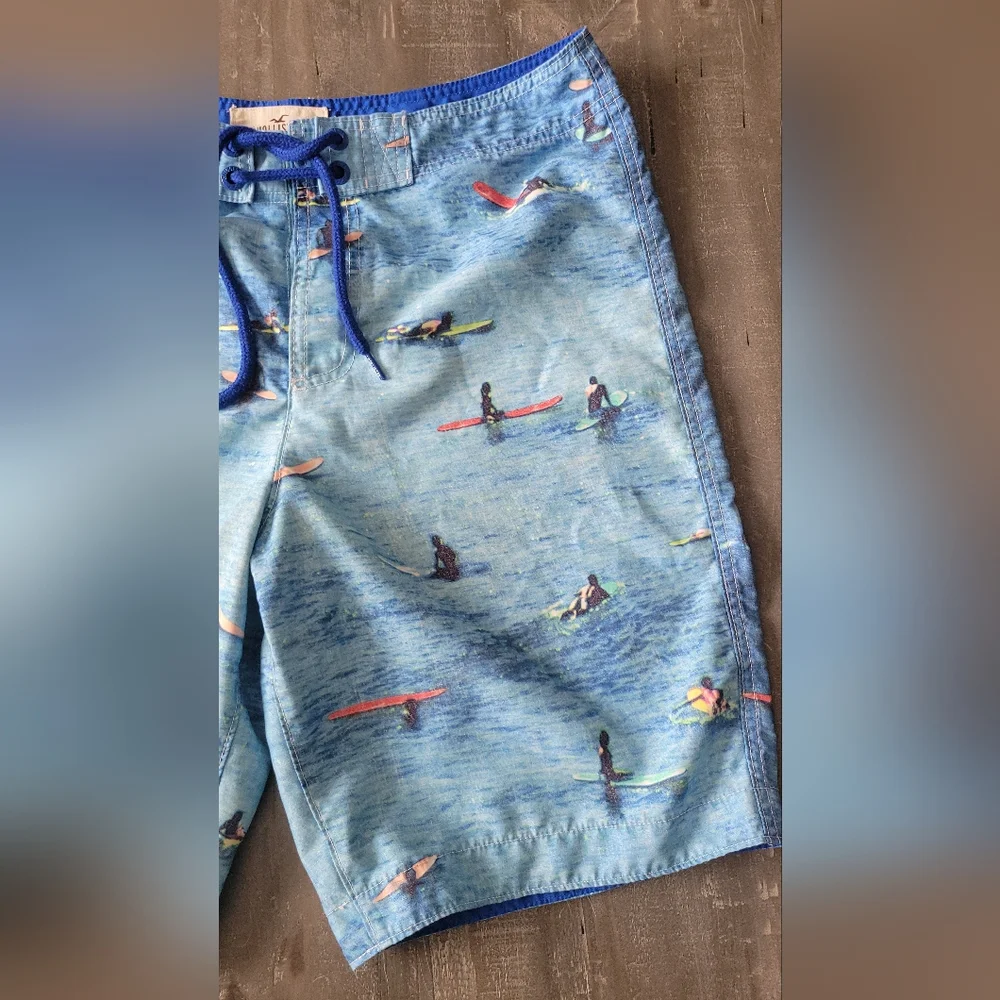 Hollister Men Surf Board Shorts Size L - Picture 3 of 16